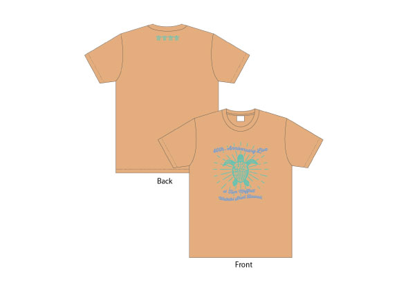 ハワイ公演記念オリジナルライブTシャツ　
オレンジ
(S/M/L/XL/XXL) 
XXLは、映画館によりお取り扱いのない場合がございます。