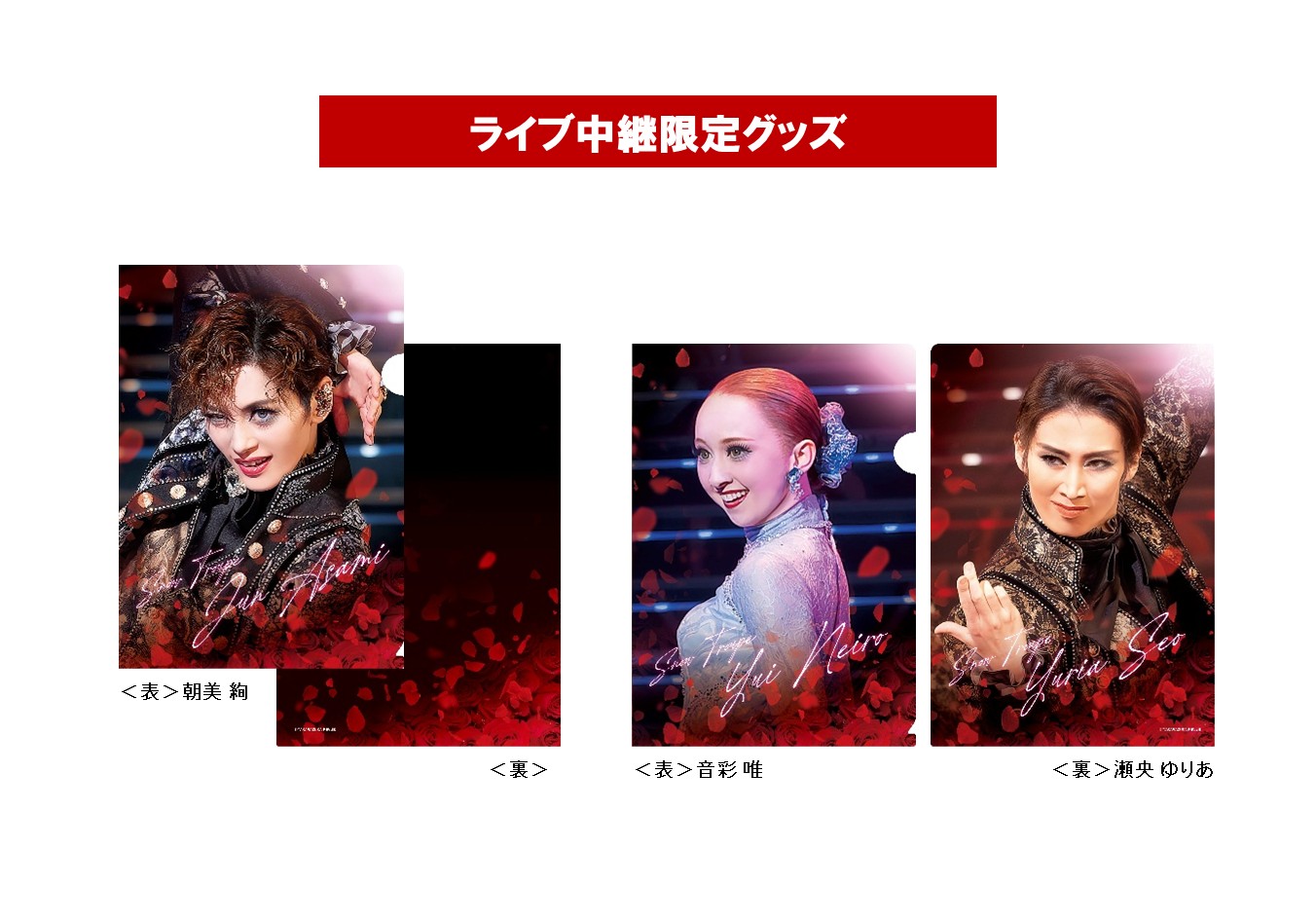 ライブ中継限定
オリジナルクリアファイル2種セット〈雪組〉