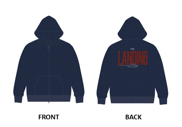 LANDING ZIP UP HOODIE
＜M/L＞