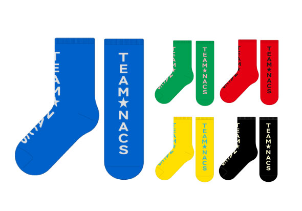 TEAM★SOCKS Mサイズ
(カラー：青 / 緑 /赤 / 黄 / 黒)
※Lサイズのお取り扱いはございません。