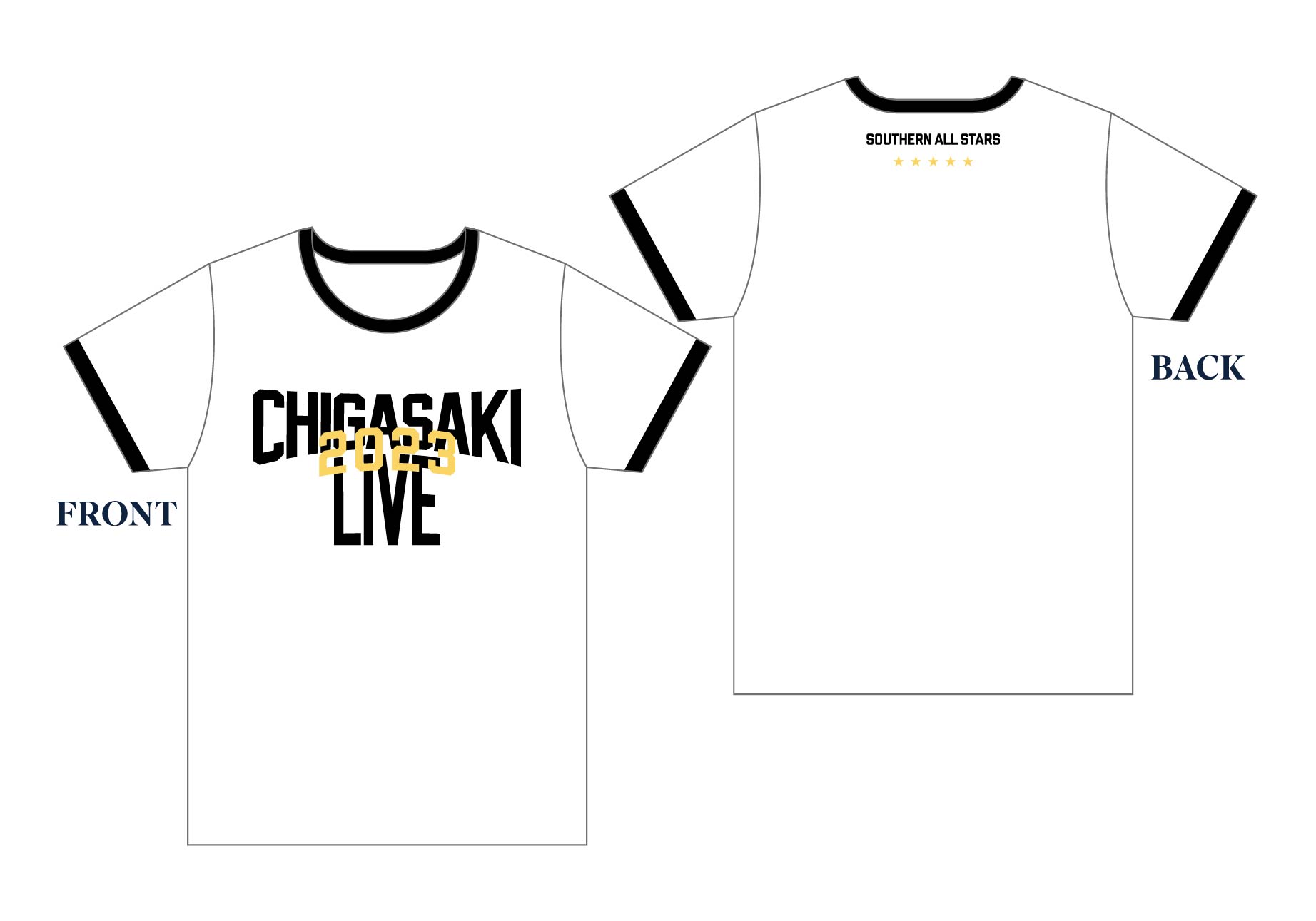 CHIGASAKI LIVE Tシャツ
【サイズ：S/M/L/XL】
※サイズを選んでお買い求めいただけます。